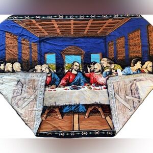 Vintage 70s The Last Supper Tapestry